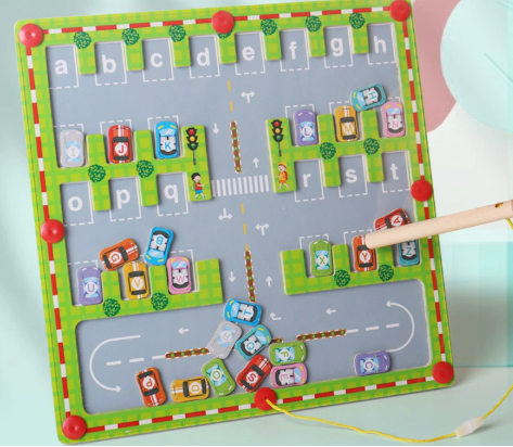 MagnetPlayset - Magnetic Wooden Letter Maze Puzzle