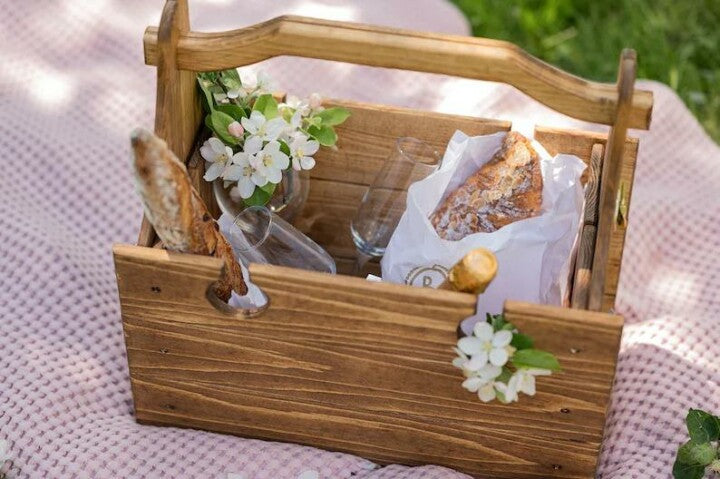 Folding Picnic Basket Table-Manual DIY Stitching