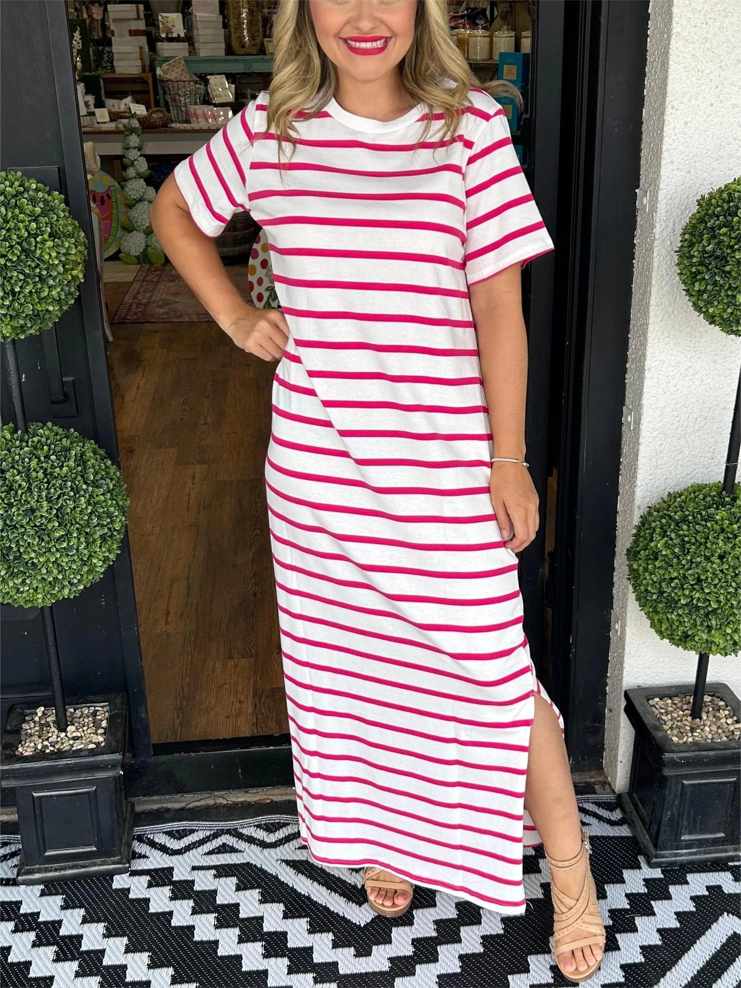 ✨Striped T-shirt for women with zakken