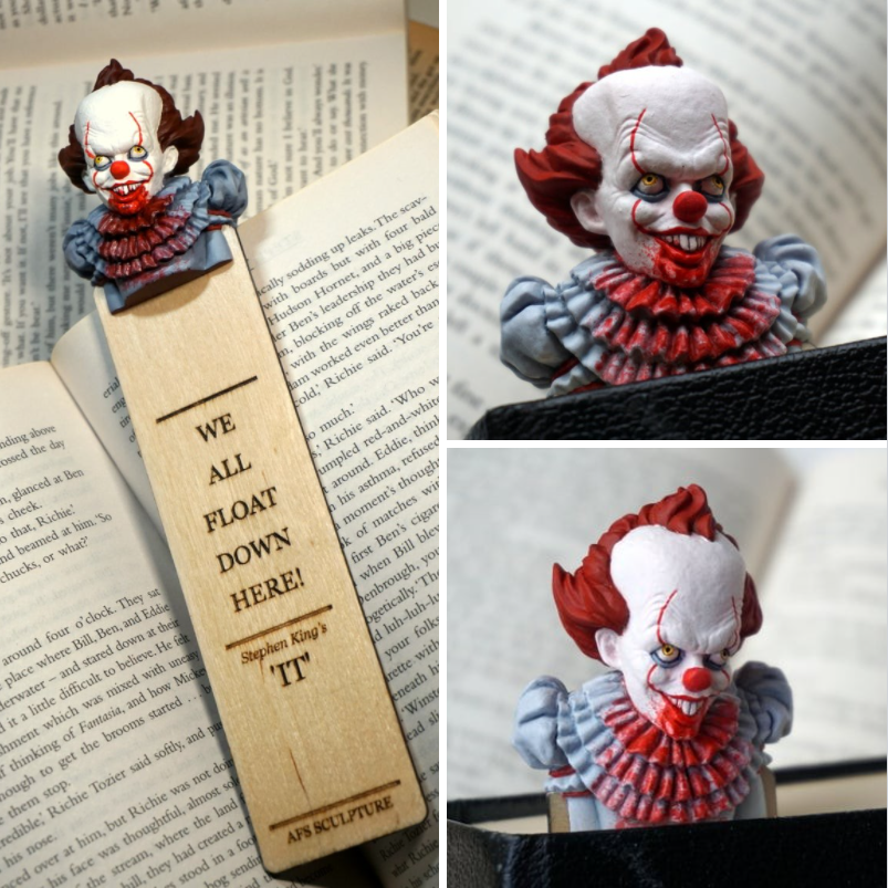 😈Hot sale 65% 🧛♂️3d human head horror bookmarks