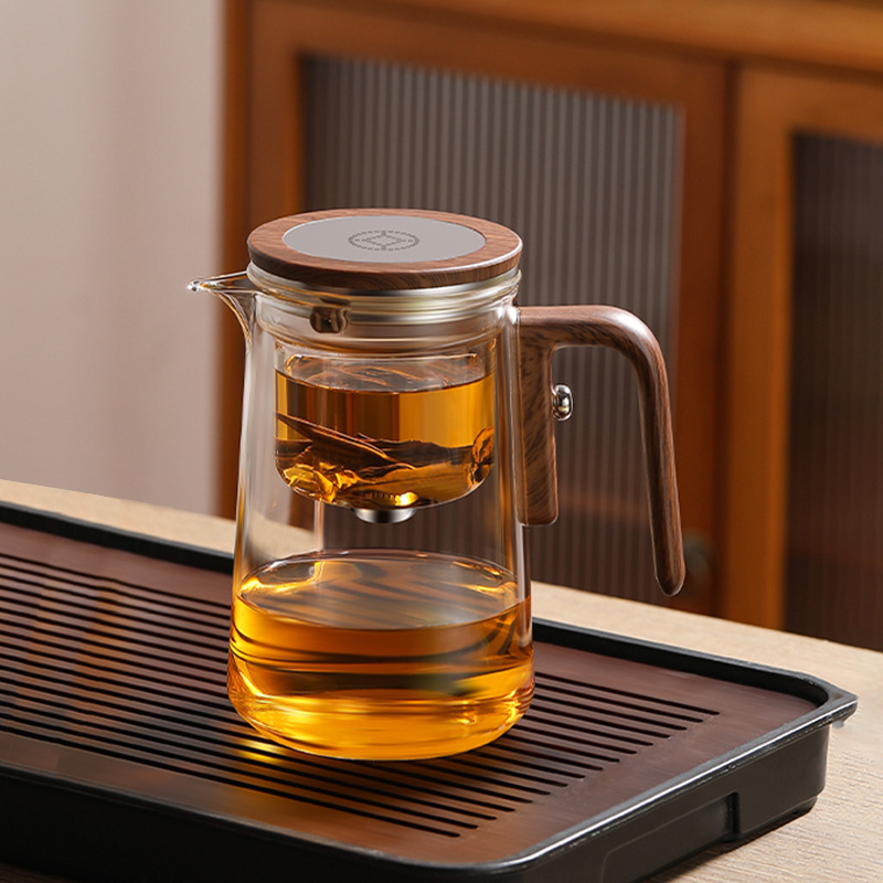 Tea Infuser Teapot | One-Click Brew Control | Heat-Resistant Glass | Drip-Free Pour | SereniCup