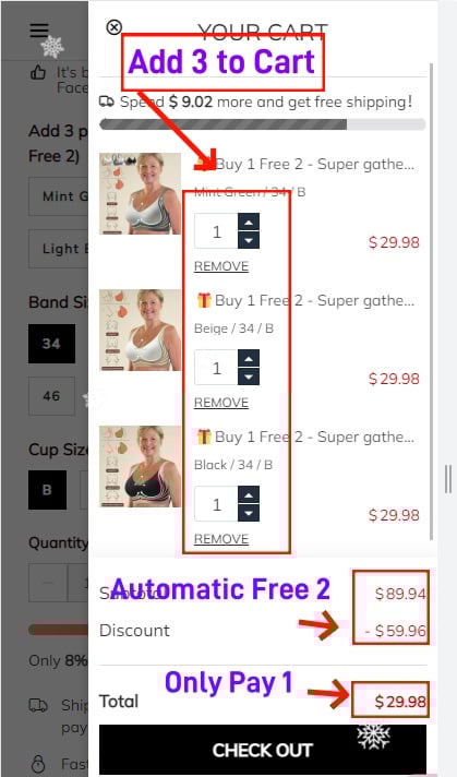🎁Super Gather Bra | Wireless Push-Up Bra👍No More Sagging Breasts