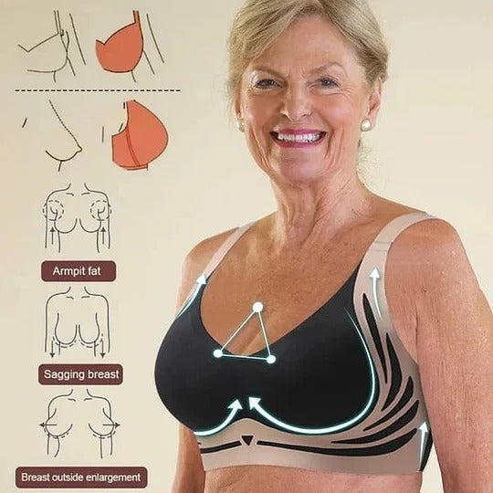 🎁Super Gather Bra | Wireless Push-Up Bra👍No More Sagging Breasts