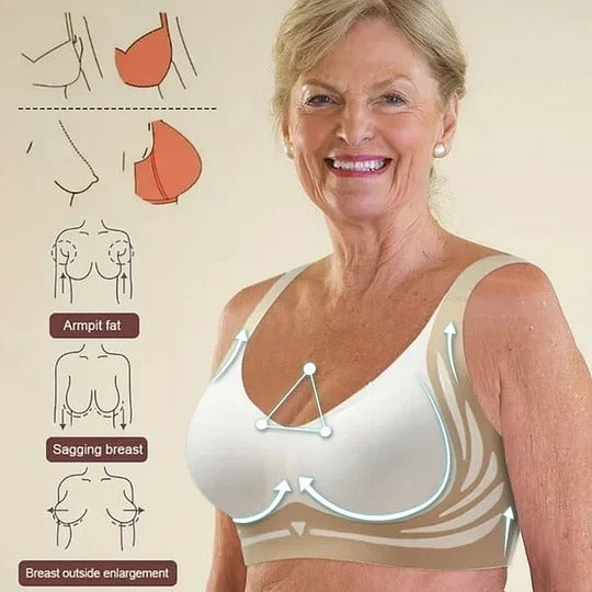 🎁Super Gather Bra | Wireless Push-Up Bra👍No More Sagging Breasts