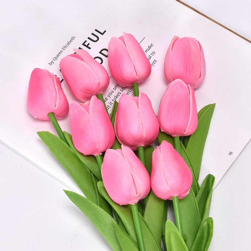 UV Resistant Lifelike Artificial Tulips Flowers