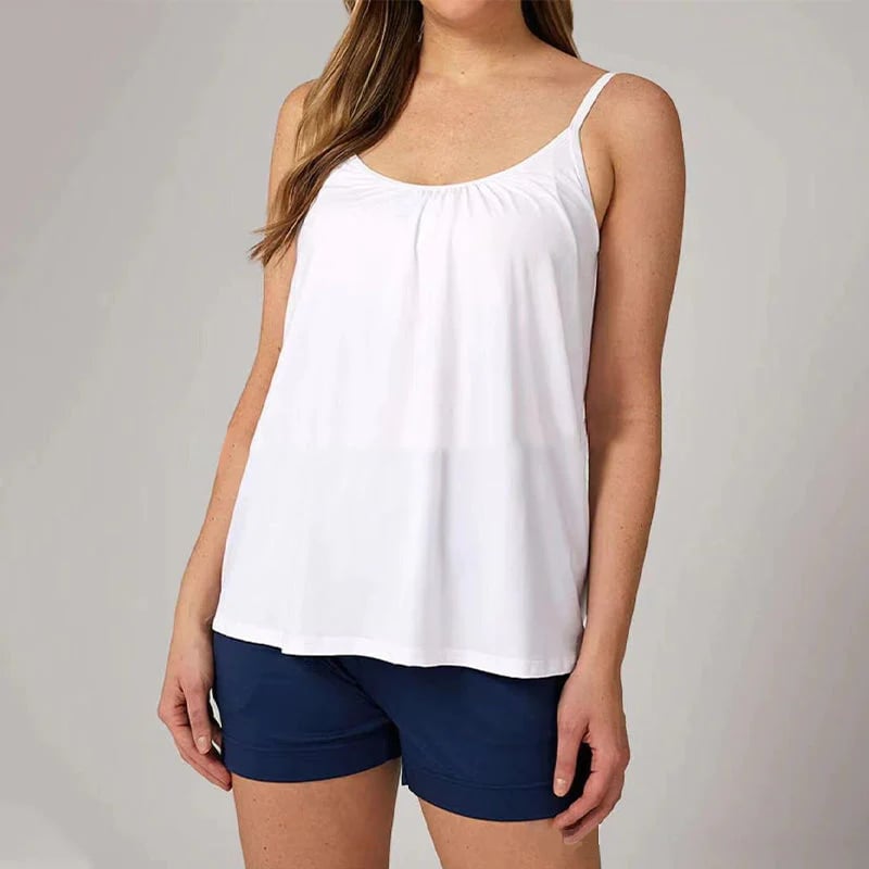 (🎁2025-Christmas Hot Sale🎁)Loose-fitting Tank Top With Built-in Bra