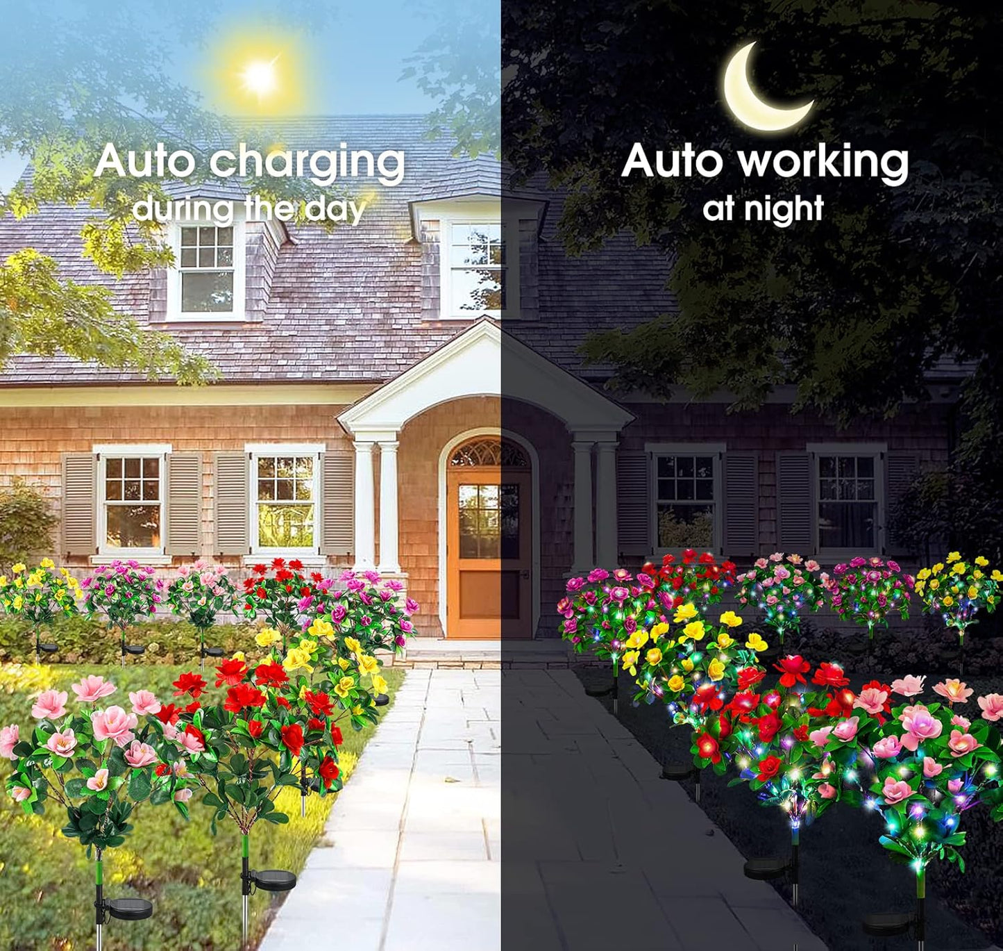 🌸✨ Memorial Garden Bloom Lights – Featuring Ultra-Realistic Artificial Petals, Solar-Powered & Weatherproof🏡🌪️