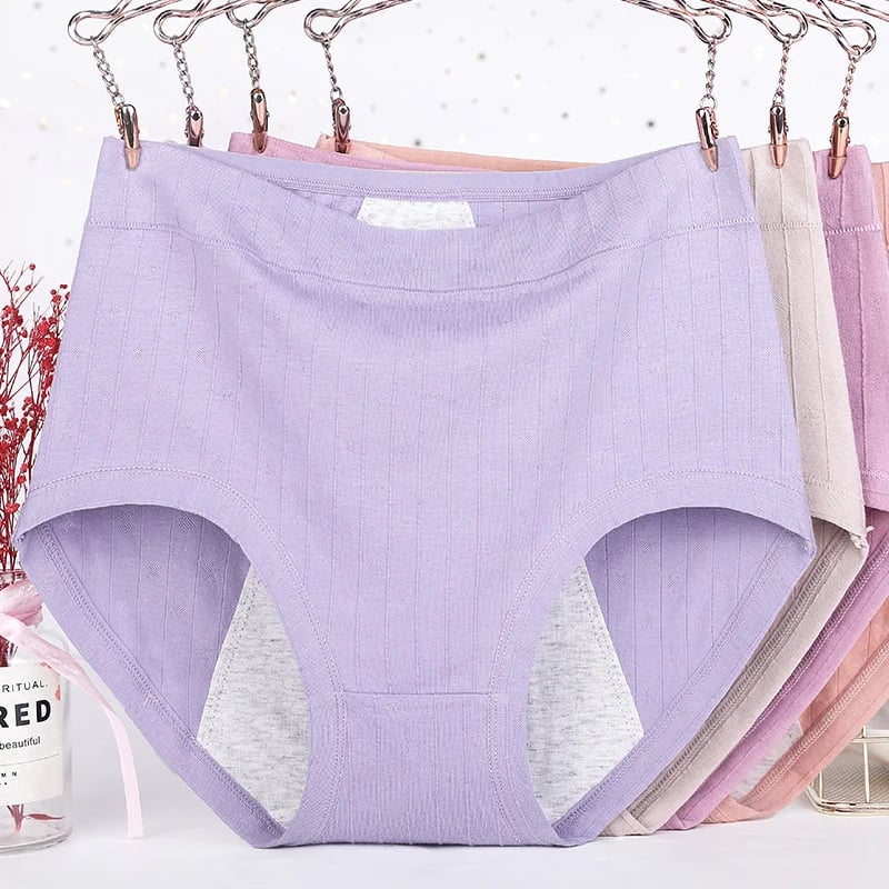 🌈9.99USD💗 - High waist large size pure cotton antibacterial leakproof physiological underwear