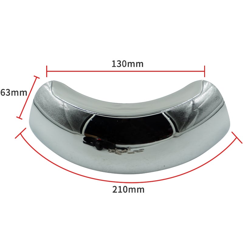 Wide angle parabolic mirror Be aware of the road