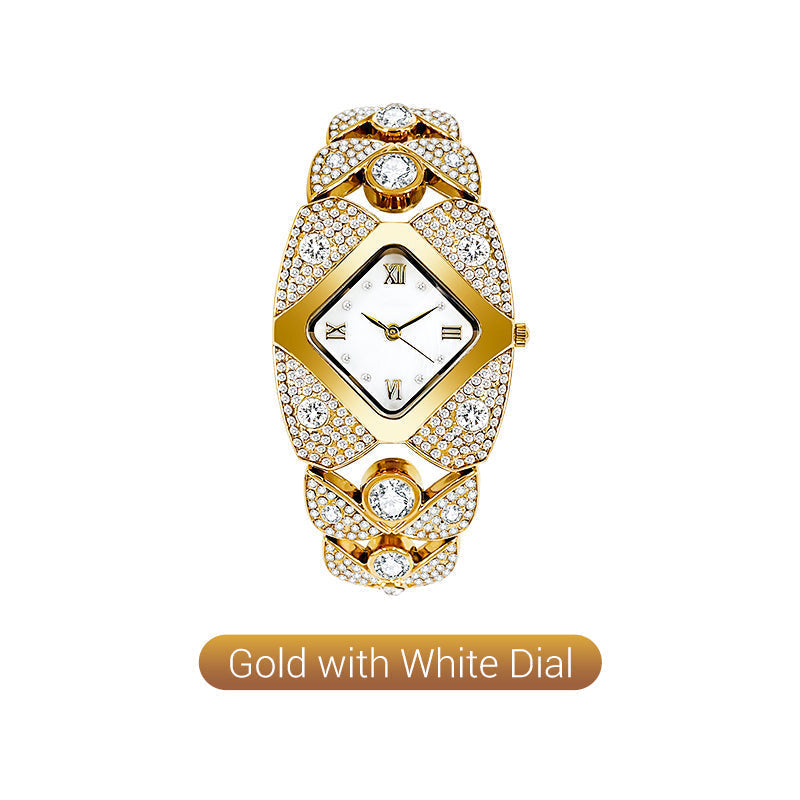 ✨🕰️Women's Retro Quartz Watch with Sparkling Rhinestones