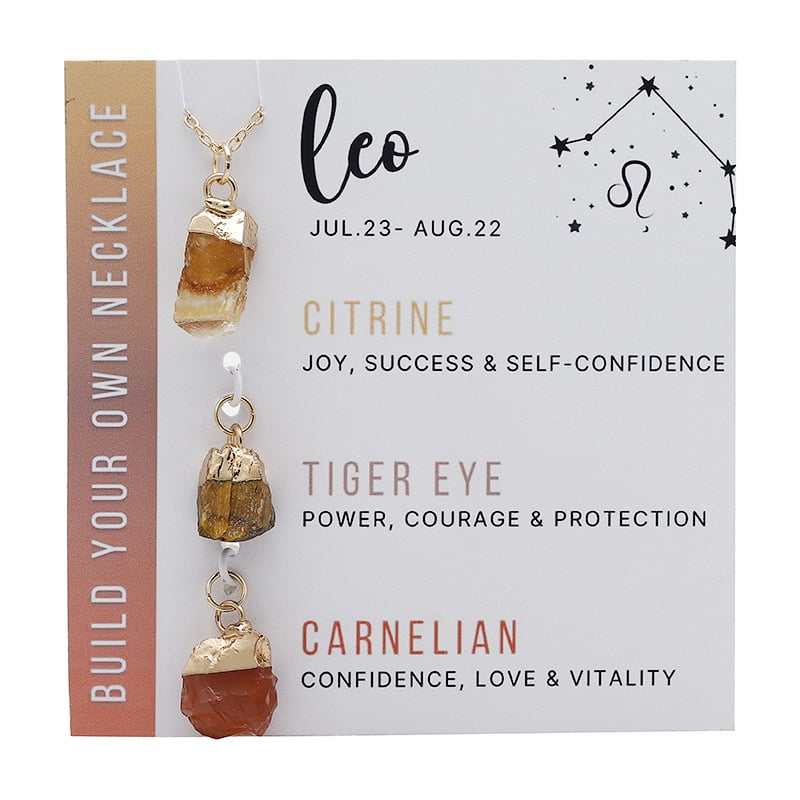 12 Zodiac Birthstone Necklace