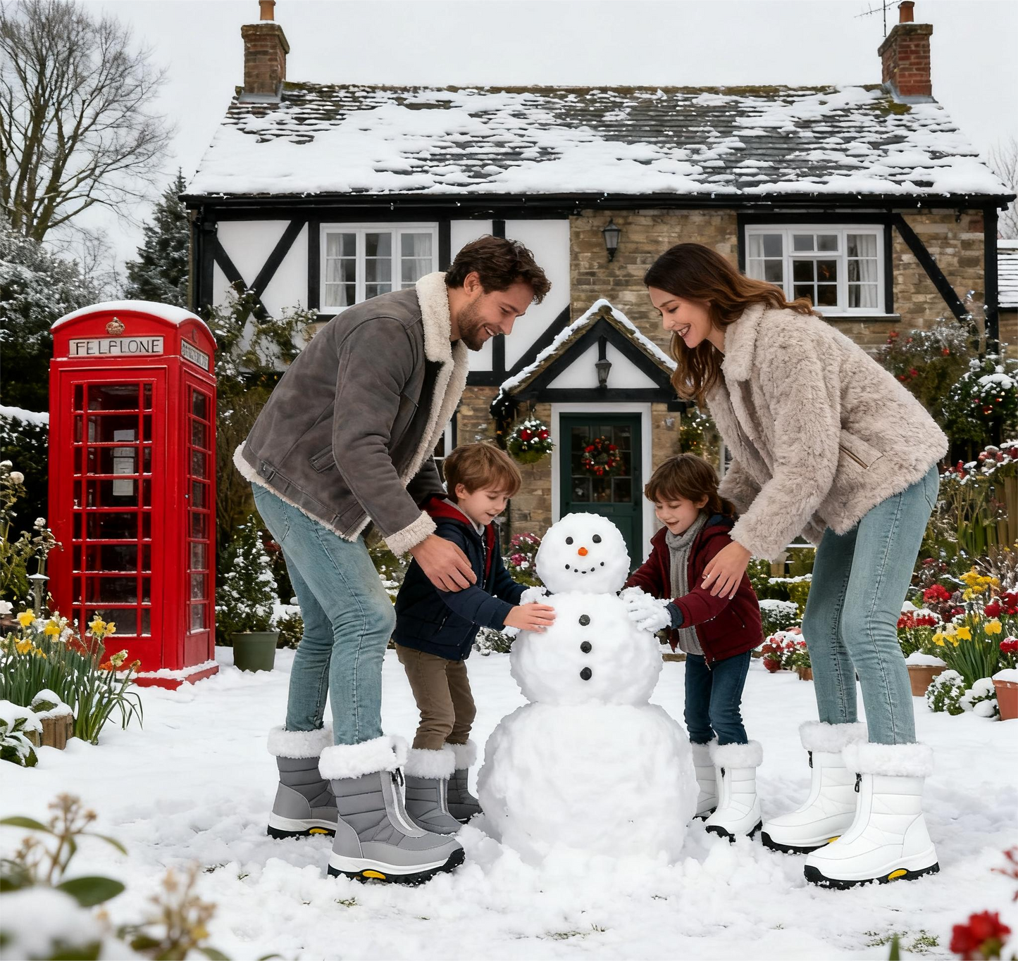 Women’s Non-Slip Warm Zipper Snow Boots