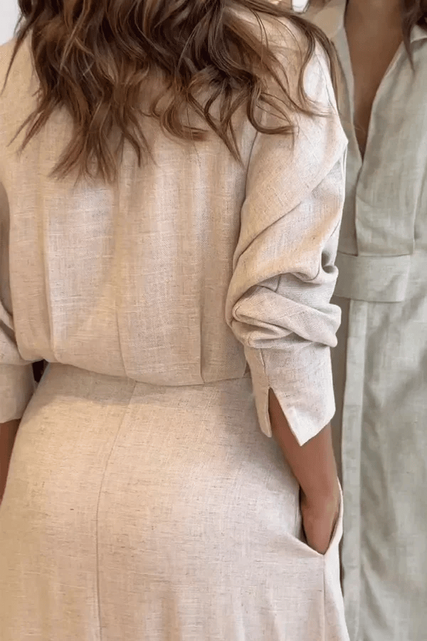 🎁49% OFF🎁2025 Cotton And Linen Solid Color Maxi Dress