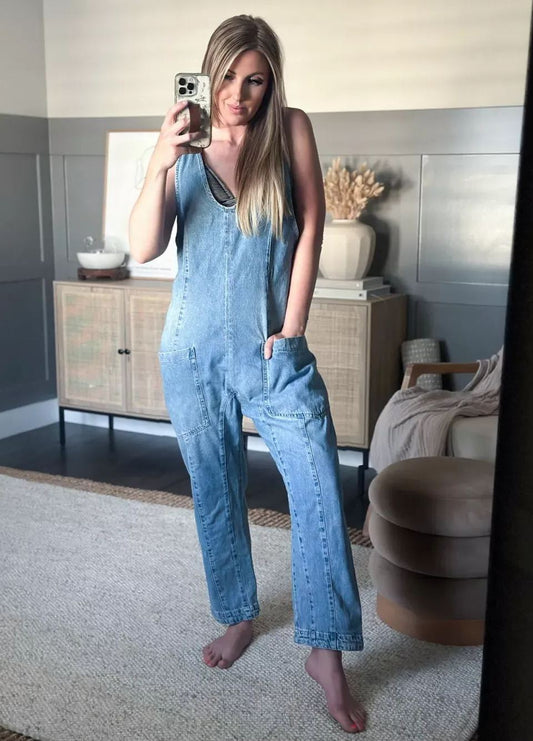 💥Special sale - Denim Jumpsuit With Pockets