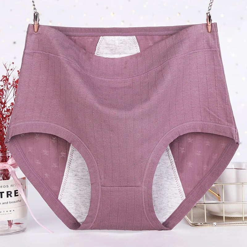 🌈9.99USD💗 - High waist large size pure cotton antibacterial leakproof physiological underwear