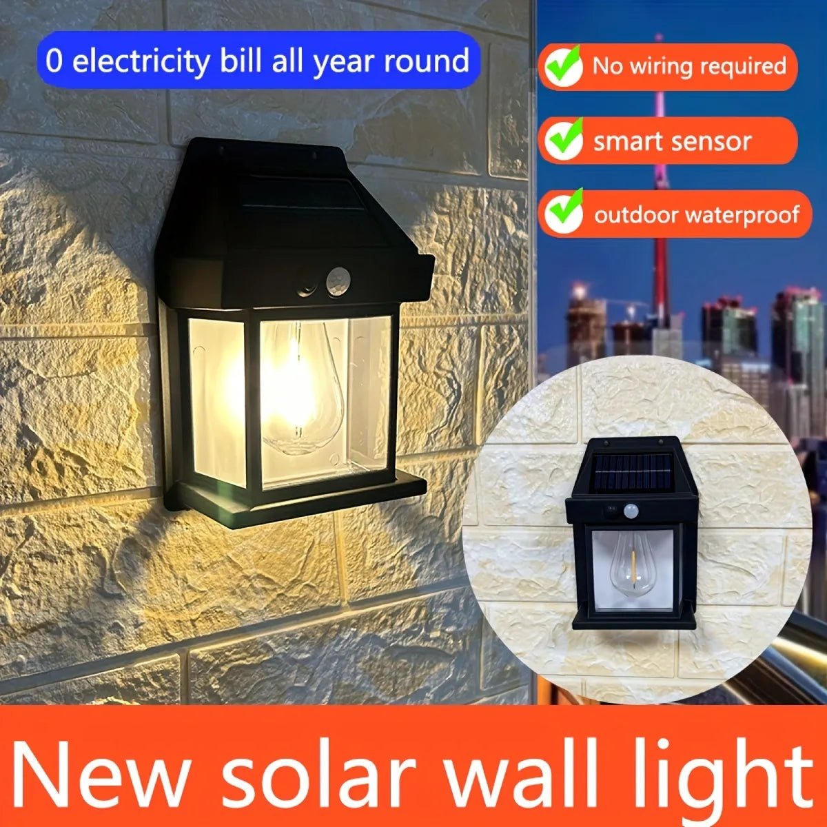 2025 New Outdoor Solar Wall Lamp