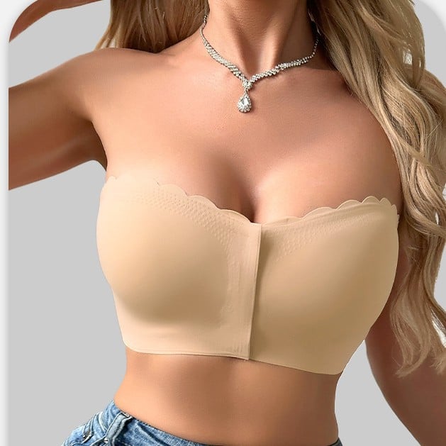 🔥Last Day❤️Seamless Front Closure Strapless Bandeau Bra