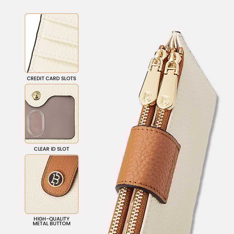 🔥Trendy Clutch with Zipper Pockets and Card Slots