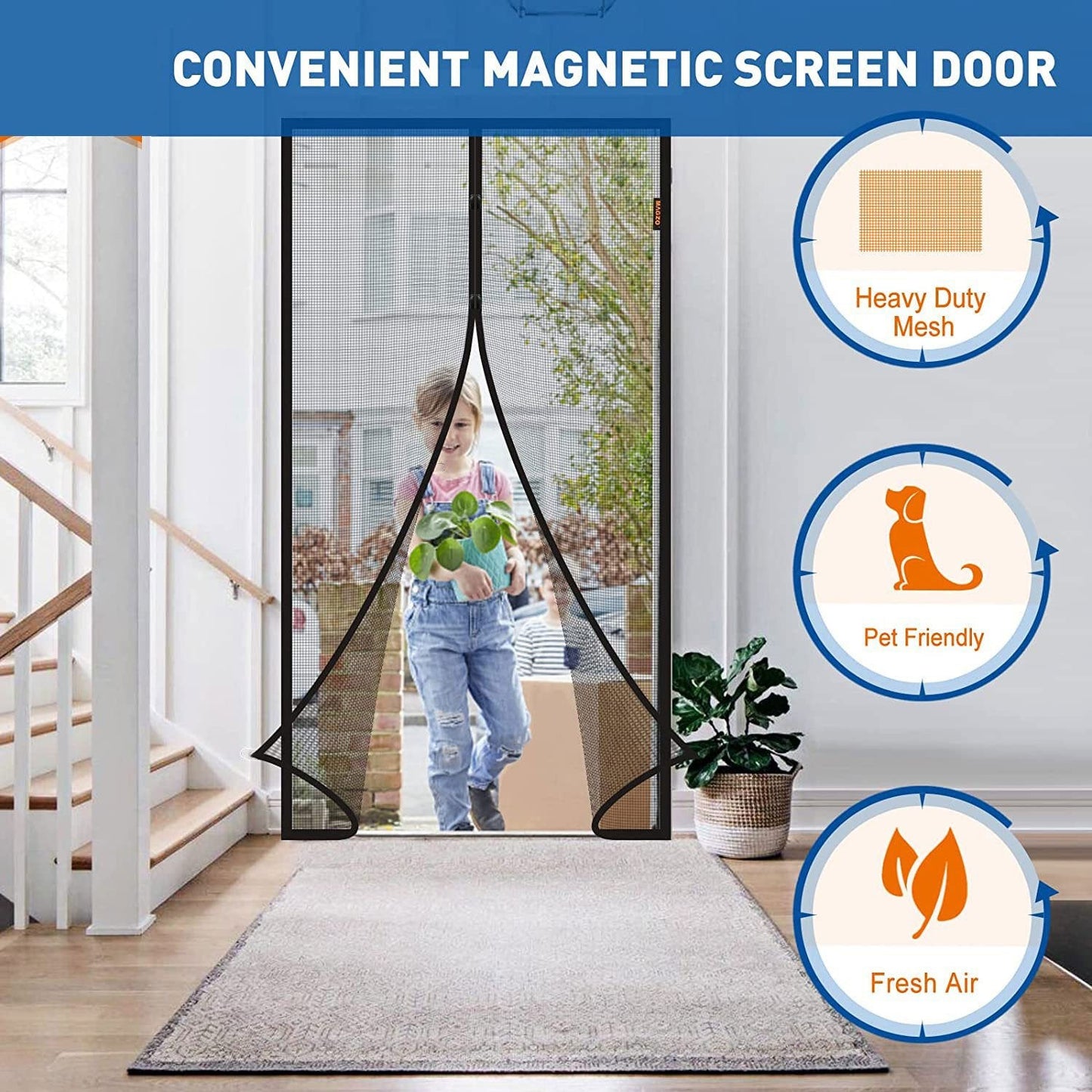 🔥Magnetic Screen Door👾Prevent mosquito-borne viruses
