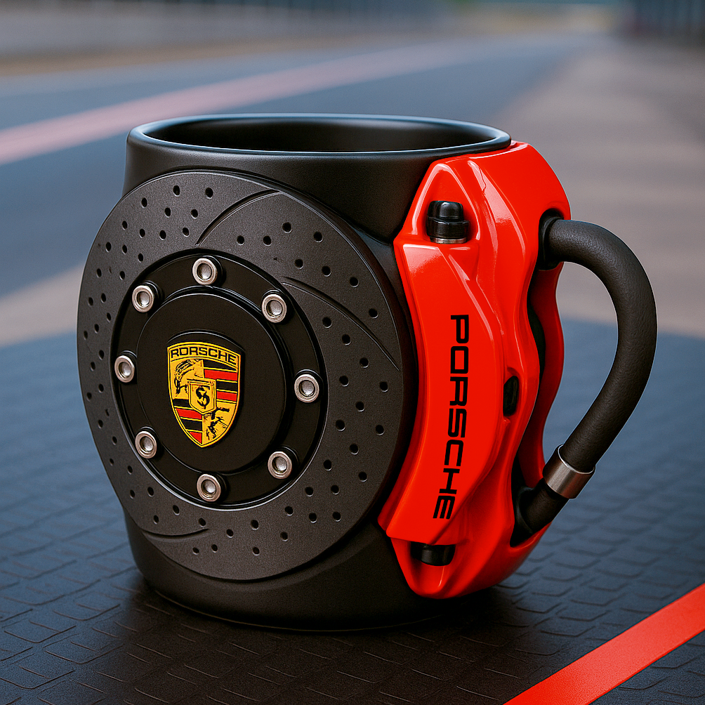 🏎️the coolest brake caliper mug with a car logos