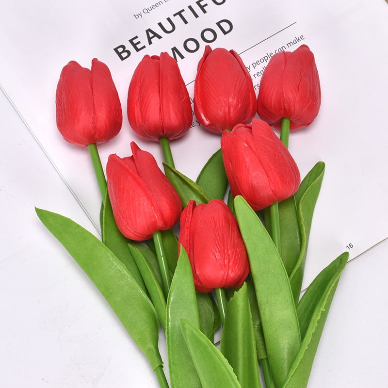 UV Resistant Lifelike Artificial Tulips Flowers