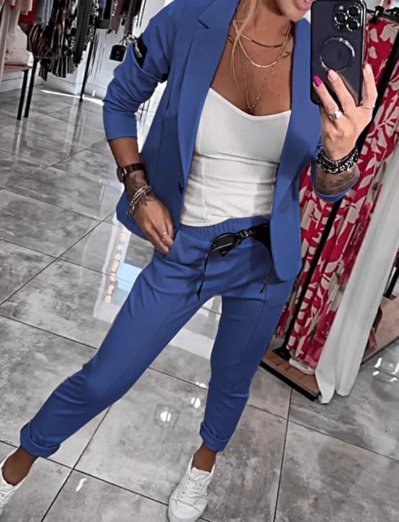 Women's Top Jacket & Elastic Pants Two-piece Set✨Buy 2 Sets Free Shipping