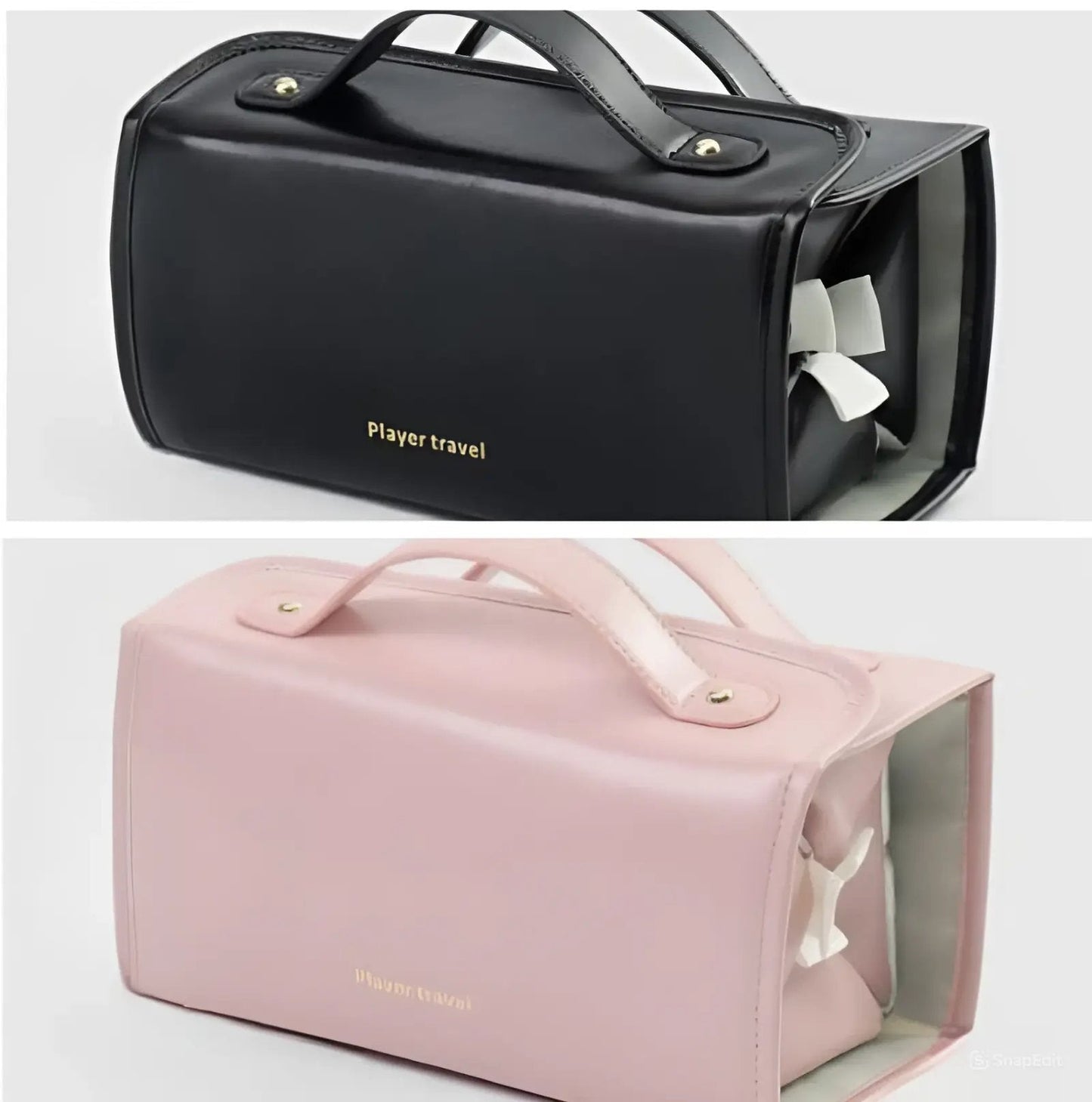 TO DAY 49% OFF Leather Waterproof Cosmetic Bag