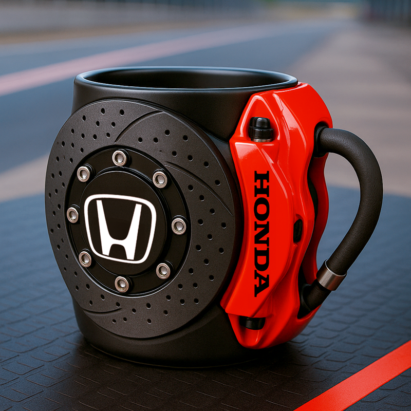 🏎️the coolest brake caliper mug with a car logos