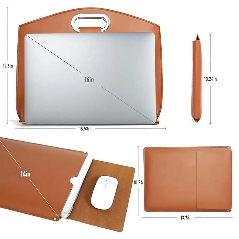 Waterproof Leather 14-16In for Laptops and iPad Cases Macbook Cases