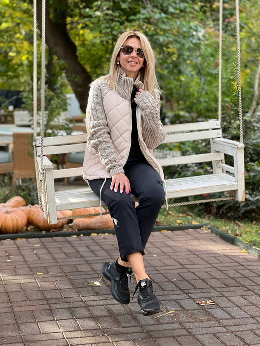 Women's Knitted Patchwork Jacket