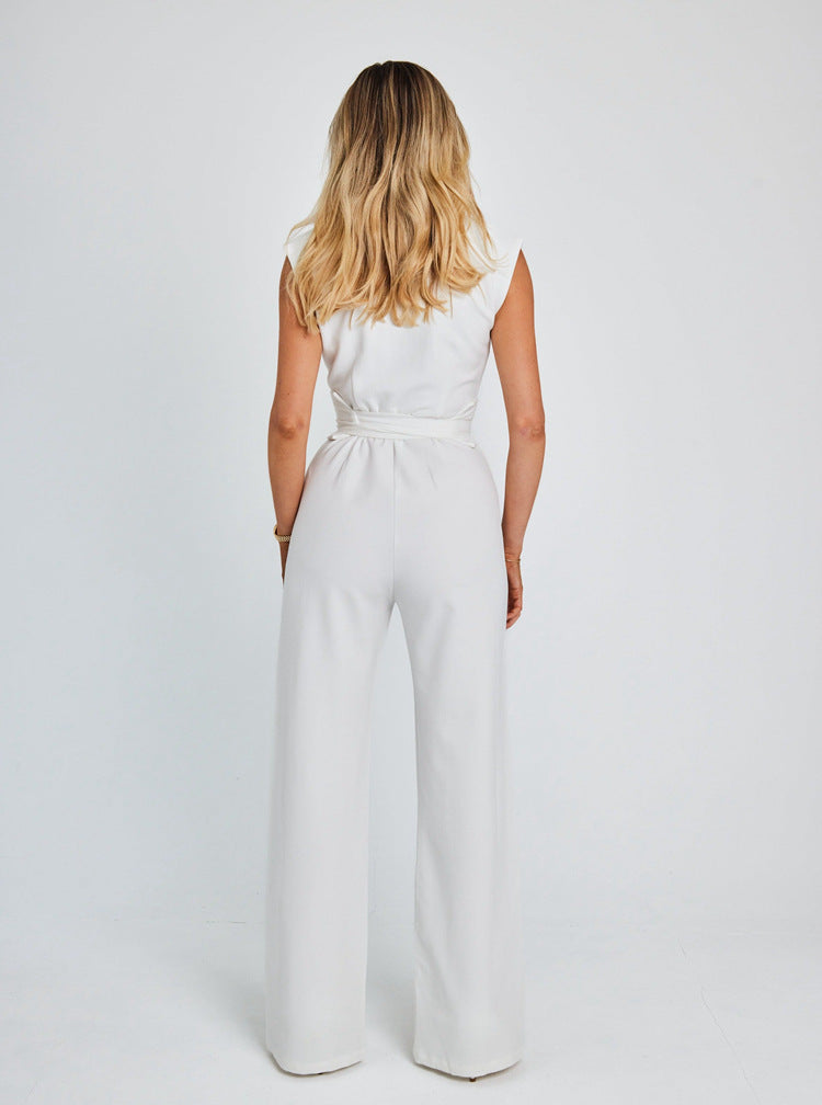 💥Special sale - Women's Sleeveless Wide-Leg Jumpsuit