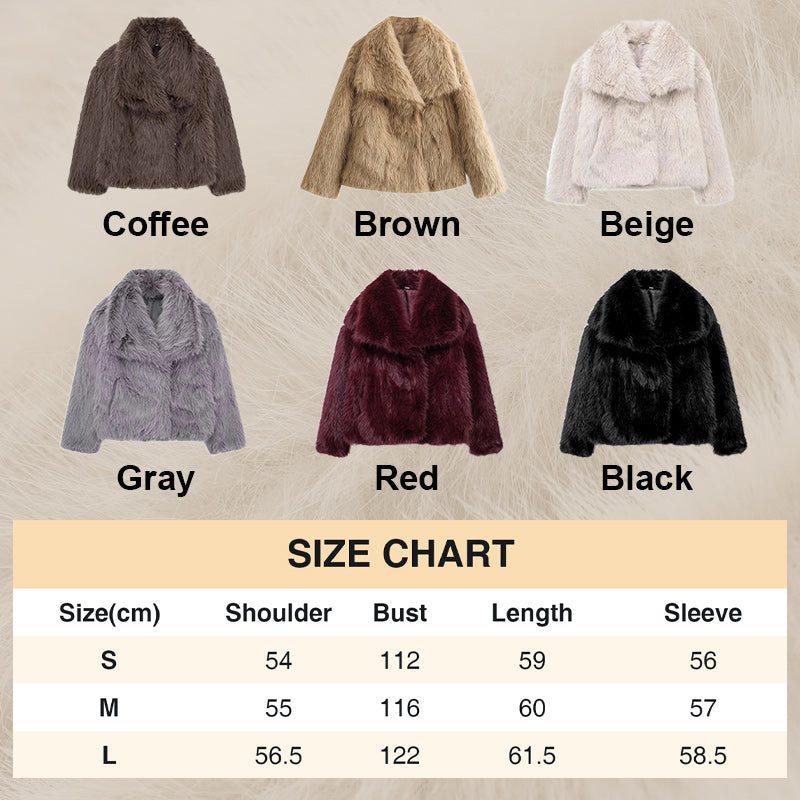 💖LAST DAY SALE 50% OFF!!⏳50K+ SOLD! 🎁✨Women's Luxury Fluffy Short Coat
