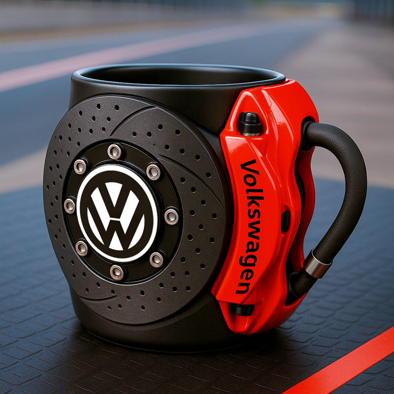 🏎️the coolest brake caliper mug with a car logos