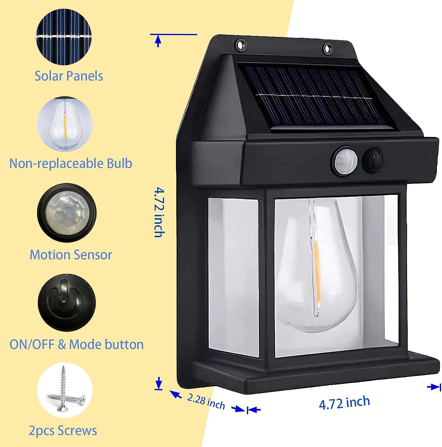 2025 New Outdoor Solar Wall Lamp