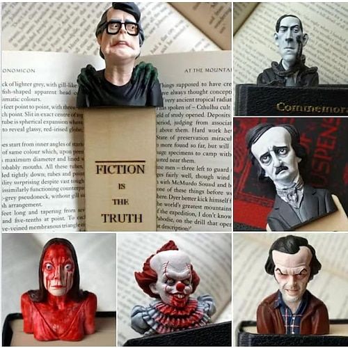 😈Hot sale 65% 🧛‍♂️3d human head horror bookmarks