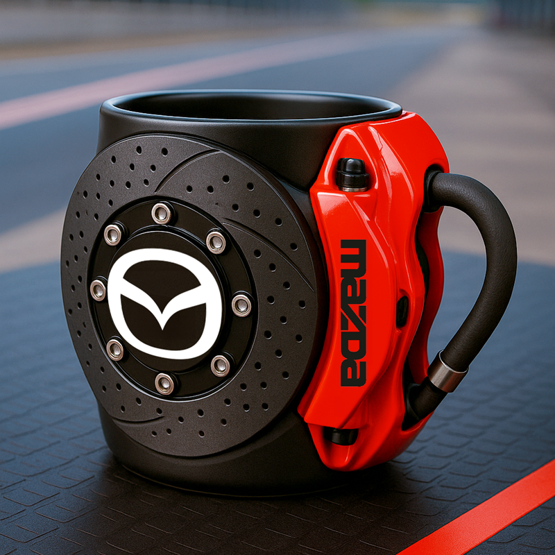 🏎️the coolest brake caliper mug with a car logos