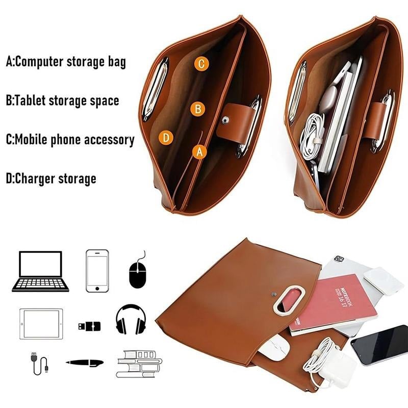Waterproof Leather 14-16In for Laptops and iPad Cases Macbook Cases