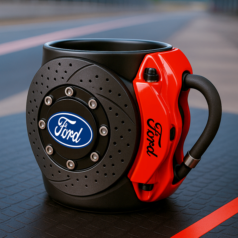 🏎️the coolest brake caliper mug with a car logos
