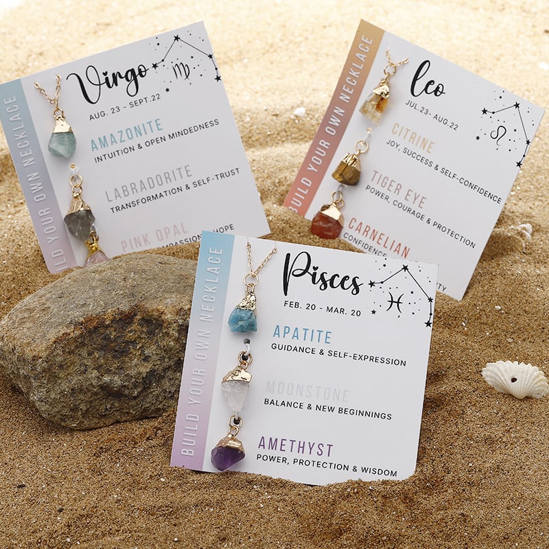 12 Zodiac Birthstone Necklace