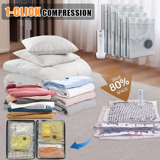 🔥 Last Day of Discounts — Cordless Travel Vacuum Storage Bag Set