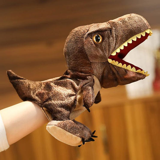 Dinosaur Hand Puppet-Brown