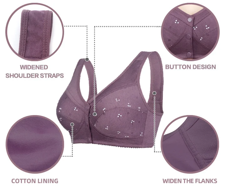 BUY 1 GET 2 FREE- 3PCS*Button Print Bra