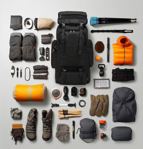 Prepper Bags, 80L Big Forest Bugout Bags, 600D Oxford Fabric Go Bag