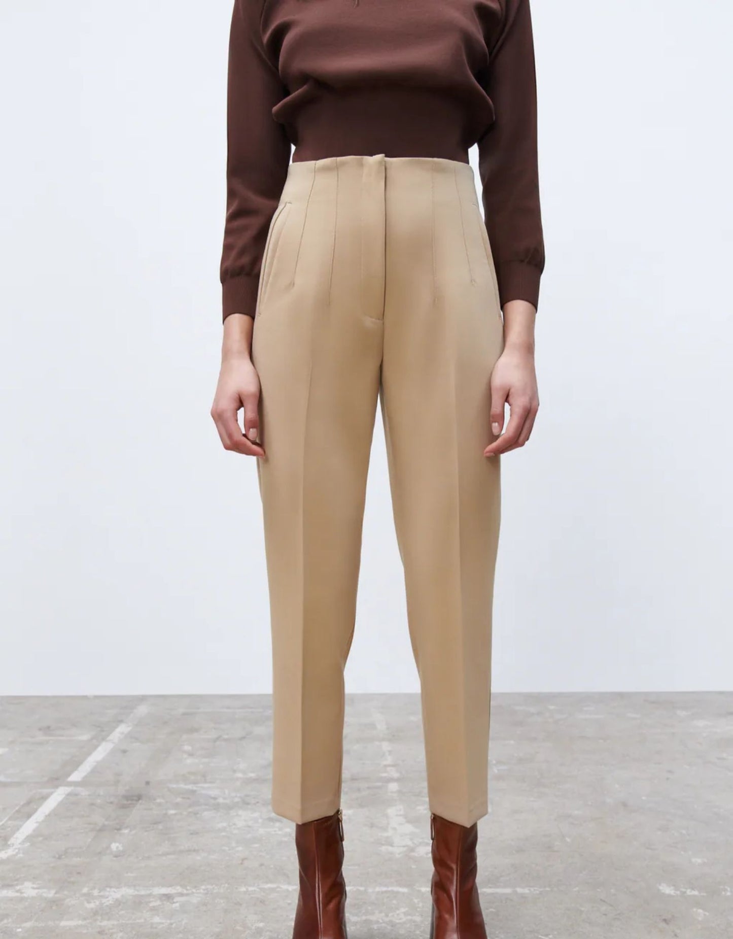 Tailored Pleat High Waist Pants - Buy two and get free shipping!