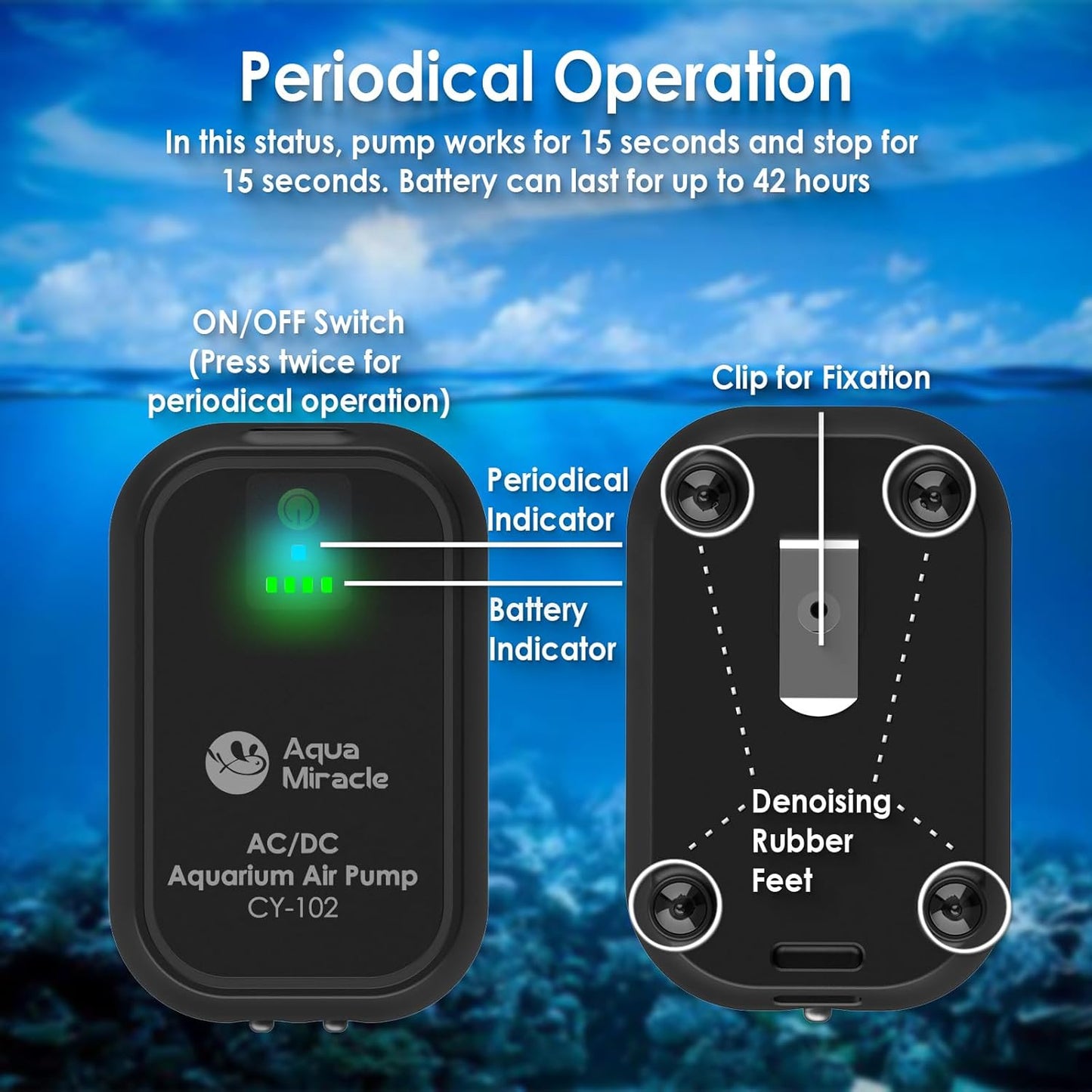 🎁🔥 Aquarium Air Pump Rechargeable Aerator for Bait Bucket