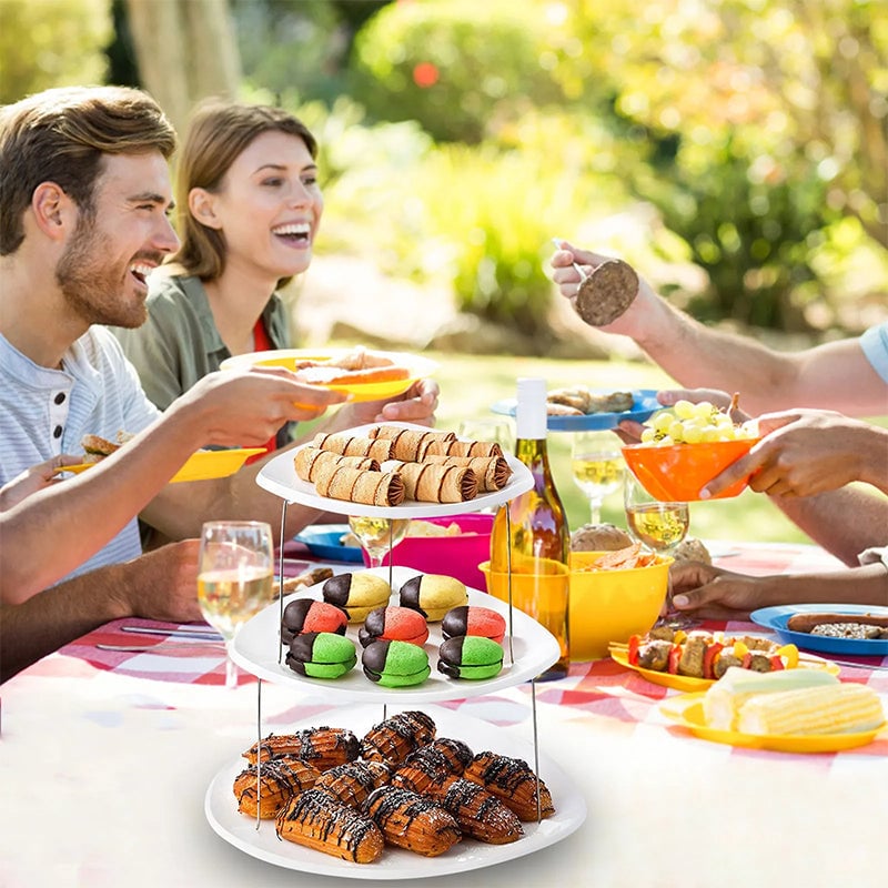 🍇🍨New three-tier foldable party trays