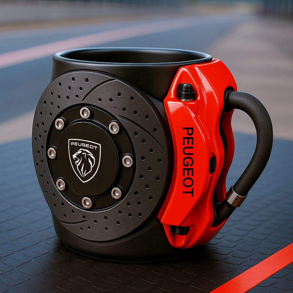 🏎️the coolest brake caliper mug with a car logos