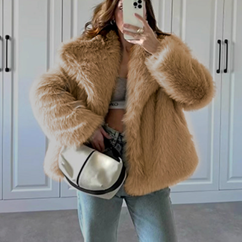 💖LAST DAY SALE 50% OFF!!⏳50K+ SOLD! 🎁✨Women's Luxury Fluffy Short Coat