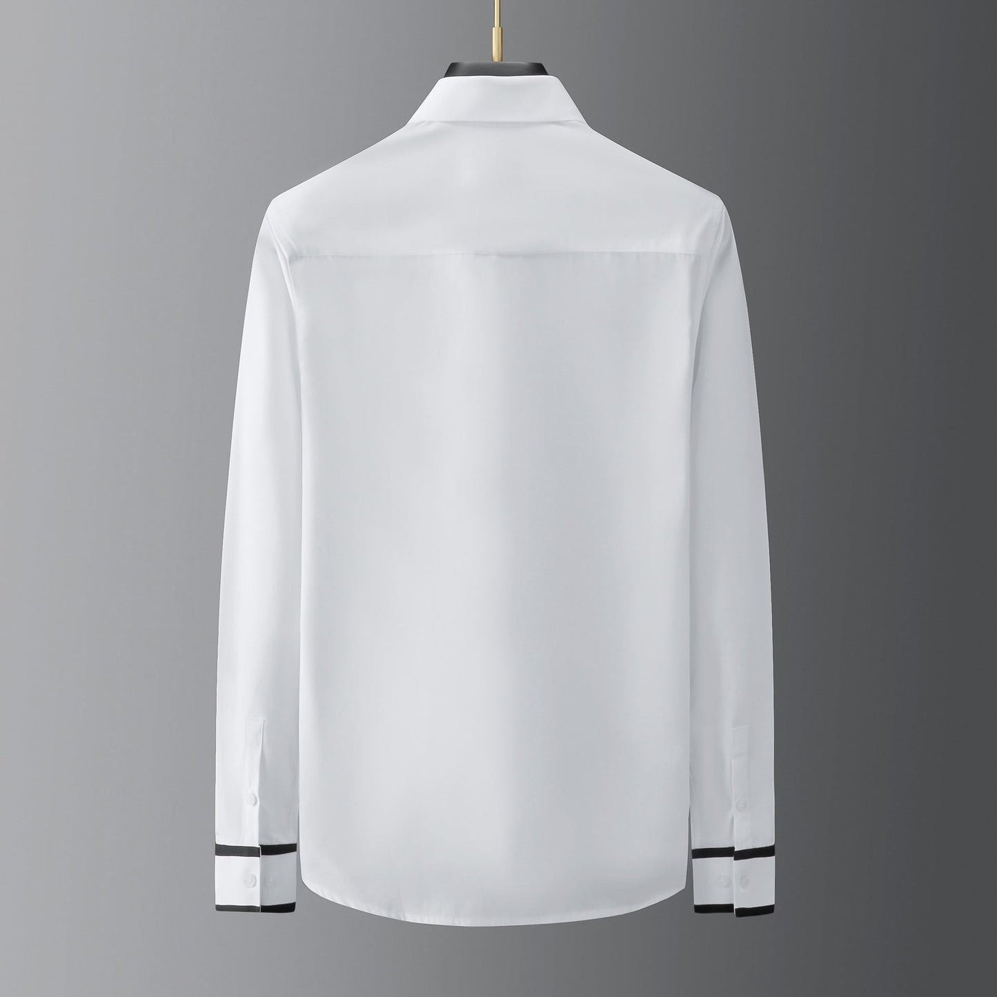 Geometric ribbon stitching business casual men's shirt
