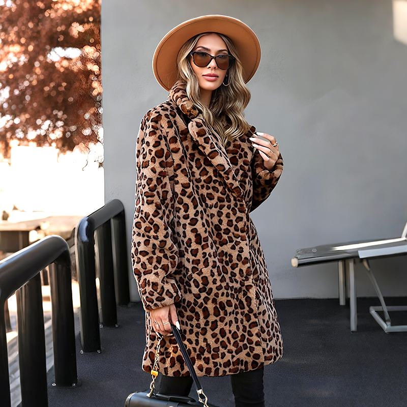 ✨Get 50% off💖Women's Leopard Print Mid-Length Jacket✈️ free shipping
